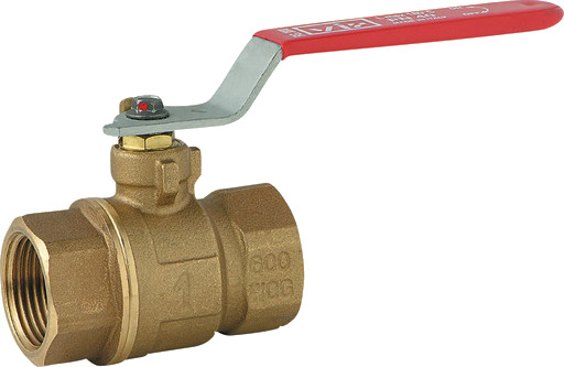 1,1/2" kuleventilhylse i rødgods