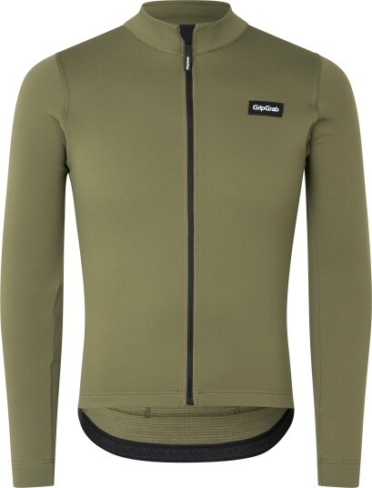 Gripgrab Men's GripGrab EXPLR Merinotech Thermal Long Sleeve Jersey Olive Green XXL