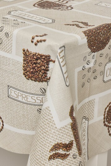Voksduk Kaffe Beige brun