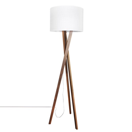 By Rydéns Vega gulvlampe Hvit/valnøtt 160 cm Hvit By Rydéns Vega gulvlampe Hvit/valnøtt 160 cm Hvit