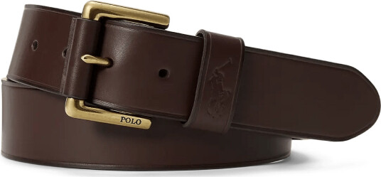 Polo Ralph Lauren Leather Polo Keep Bt Blt Med Brown 36