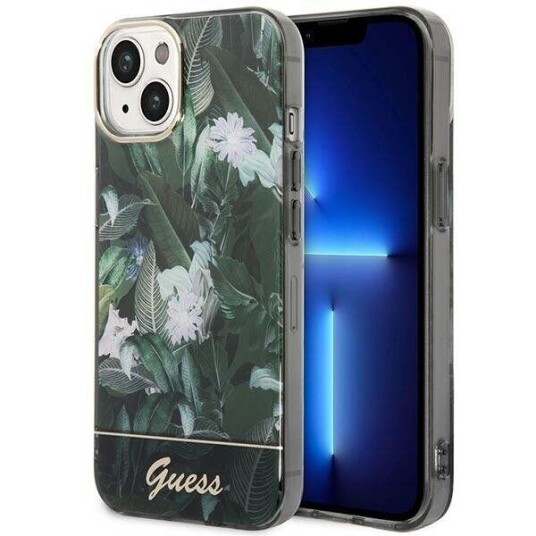 Guess Guess Jungle Collection Hardcase-Deksel Til Iphone 14 Plus Grønn - Sikkerhet Garantert. Enkle Avdrag. Gratis Frakt Fra Pln 170.