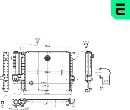 ERA 673426 Radiator motorkjøling