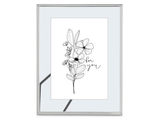 Hama Flower Enkel Bilderamme Glass Strykejern Sølv Gloss Bord 10 X 15 Cm