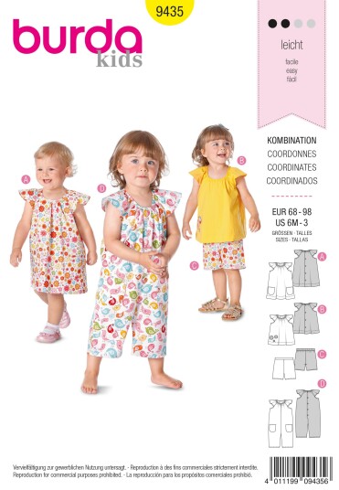 Burda 9435 - Klessett EUR: 68-98, US 6M-3