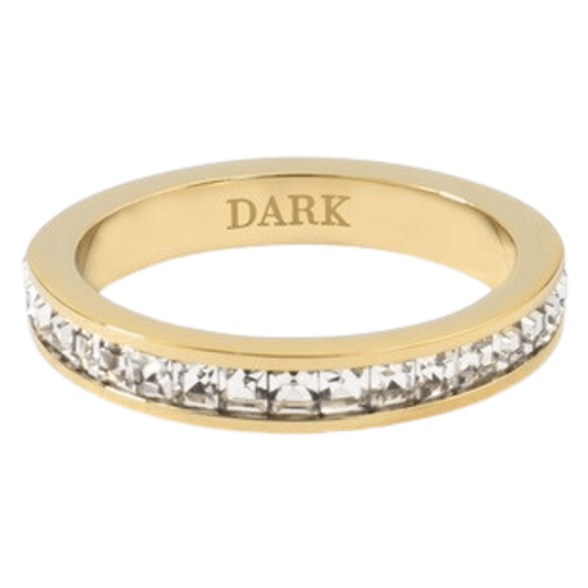 DARK Crystal Ring Broad Crystal Size 3