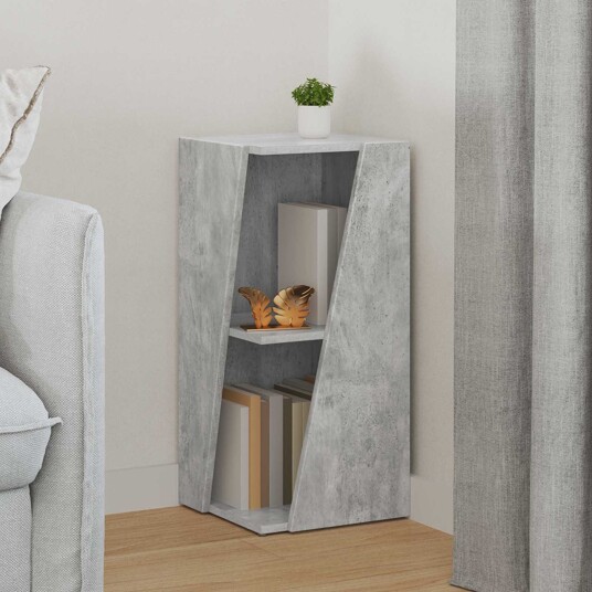 vidaXL Sidehylle Betonggrå 33 x 32 x 70,5 cm Konstruert tre