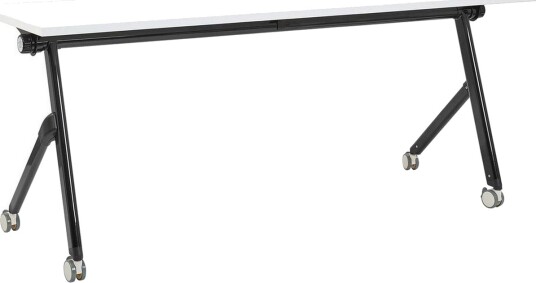 Hopfällbart skrivbord Beliani Bendi Ljus trä/svart 120x60x75 cm White\|\|Black 180x60x75 cm