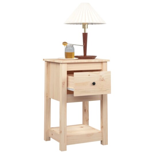 vidaXL Nattbord 2 stk 40x35x61,5 cm heltre furu
