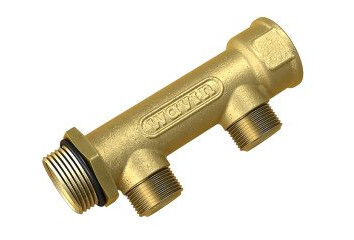 Wavin Fordelerrør 3/4" med Fast Muffe og 2 Avgreninger 1/2" for Byggematerialer