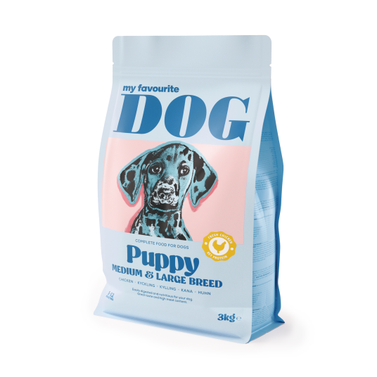 Kylling Puppyfôr Medium/Large 3 kg - My Favourite DOG