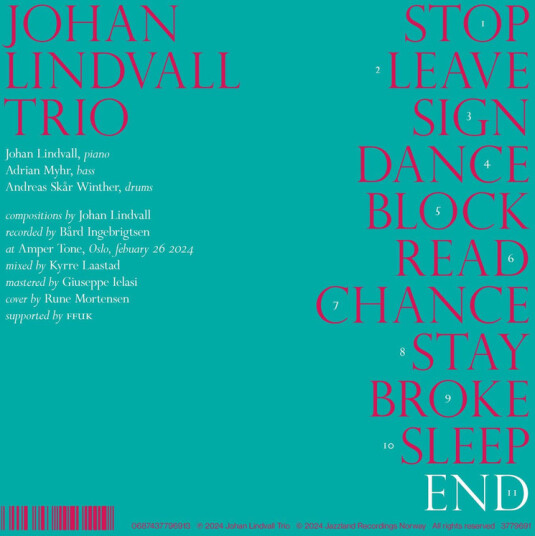 Johan Lindvall Trio End CD