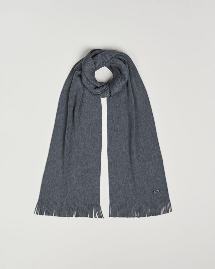 Boss BLACK Albas Wool Scarf Medium Grey Boss BLACK Albas Wool Scarf Medium Grey