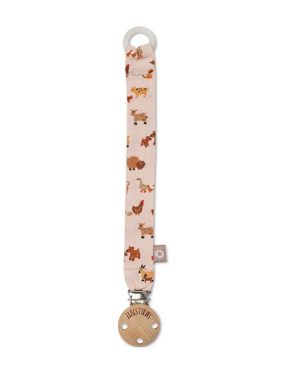 Smallstuff Dummystring, Fabric, Farm Living - Pink - ONE SIZE 22 cm