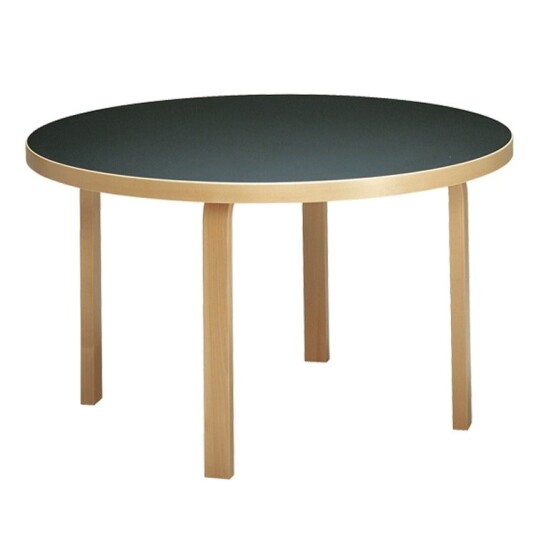 Artek 91 Bord 125 cm Sort Linoleum Artek 91 Bord 125 cm Sort Linoleum