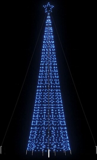  LED Juletre med Spikes 1534 LEDs Blå 500 cm