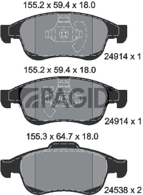 PAGID T1894N Bremseklosser
