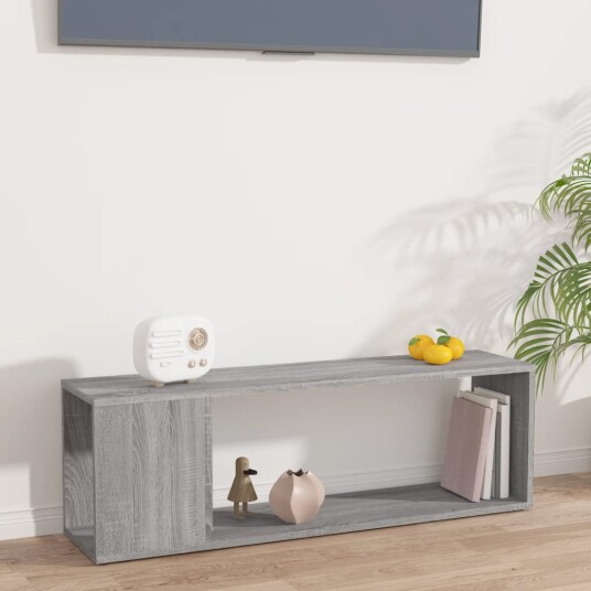 vidaXL TV-benk grå sonoma 100x24x32 cm konstruert tre