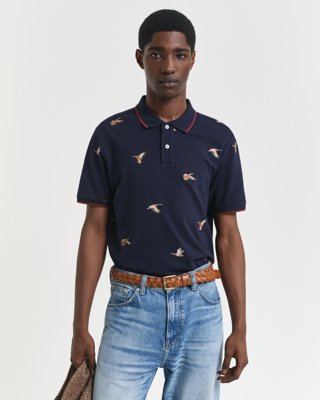 Gant Brodert poloskjorte EVENING BLUE L
