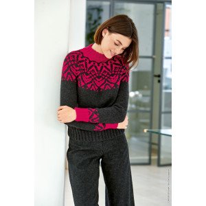 Cool Wool Big Pullover av Lana Grossa -Pullover med Rundt B?restykke S Str. 36/38