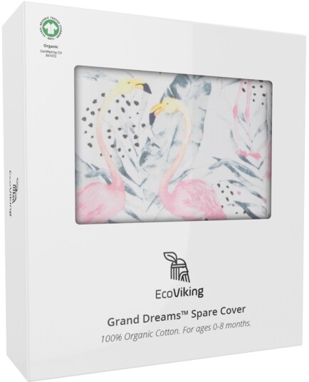 EcoViking Överdrag babynest Flamingo Dre EcoViking Överdrag babynest Flamingo Dre