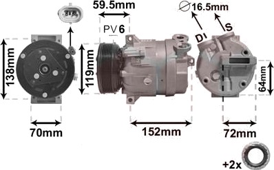 VAN WEZEL 3700K279 AC-kompressor