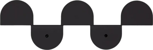 NOBODINOZ Lacquered Steel Wall Coat Rack   Black   