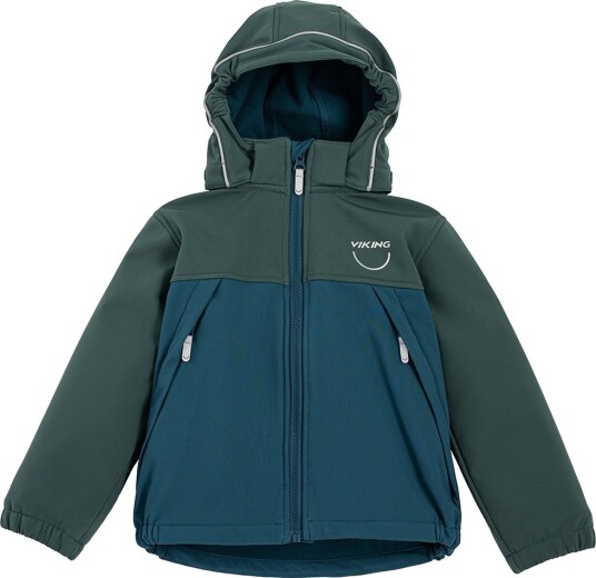 Viking Softshell Jakke m. Fleece Play Dark Green Viking 2 år (92) Softshell Blå Grønn