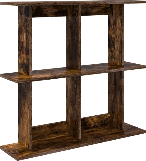 vidaXL Vegghylle Veggmontert Røkt Eik 100 x 20 x 75 cm Konstruert tre
