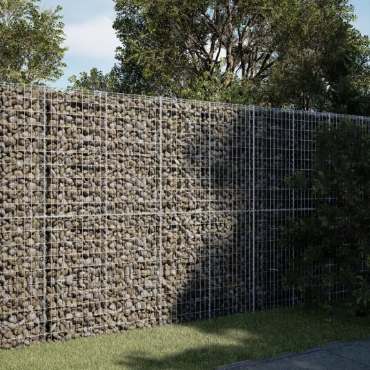 Gabionkurv med deksel 200x50x200 cm galvanisert jern