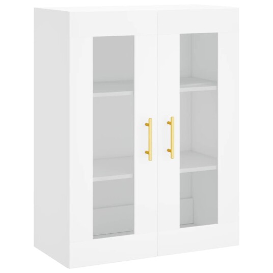 vidaXL Highboard hvit 69,5x34x180 cm konstruert tre 8720845477516