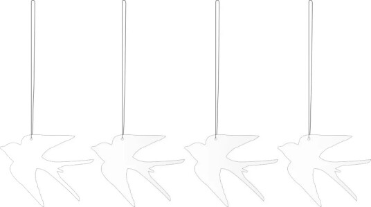 Cooee Design Easter Deco fugl påskepynt 4 pakning White Cooee Design Easter Deco fugl påskepynt 4 pakning White