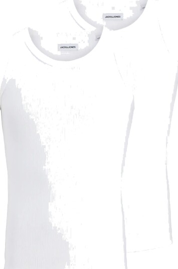 Jack & Jones Jjeorganic Rib Tank Top 2Pk Mp White L