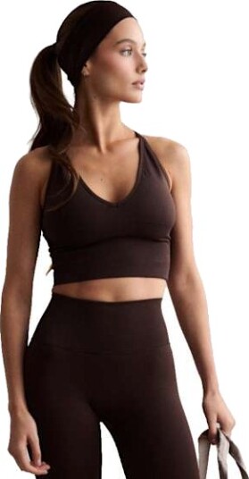 Aim'n Bh topp Shape Seamless Cross Back Bralette Brun