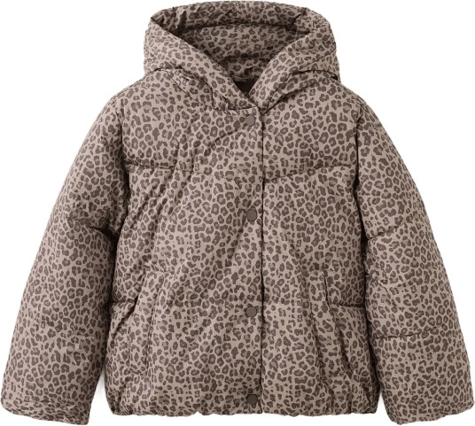 Mango Leopard Print Padded Anorak Brown 146 Mango Leopard Print Padded Anorak Brown 146