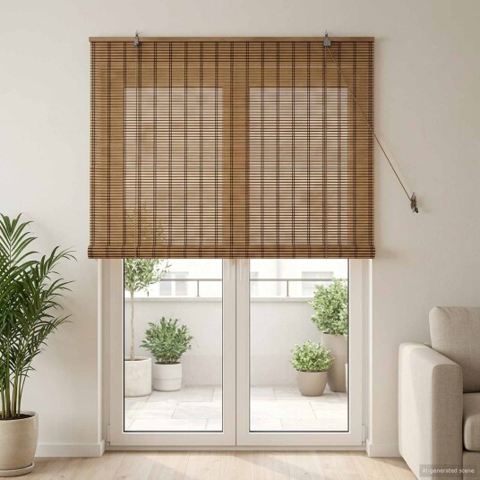 vidaXL Rullegardin Brun 130 x 220 cm Bambus