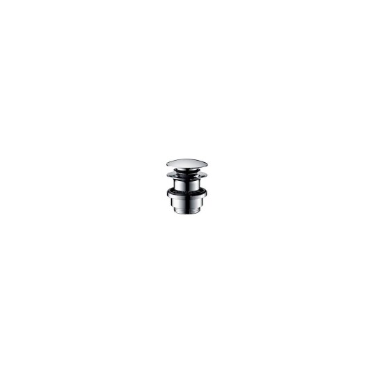 Hansgrohe Push-open bunnventil 1 1/4" Polert Sort Krom