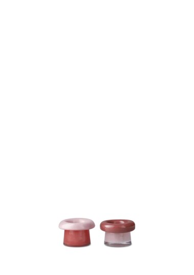Holmegaard   Soma telyslykt 7,5 cm 2 stk rose/terracotta