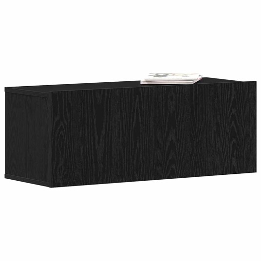  Svart Eik TV benk 80x30x30 cm Laget av konstruert tre