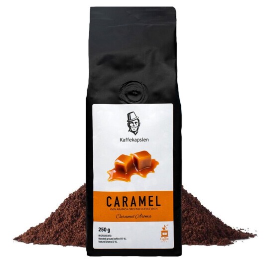 Kaffekapslen Karamell kaffe - Kaffekapslen - 250 g. malt kaffe Kaffekapslen Karamell kaffe - Kaffekapslen - 250 g. malt kaffe