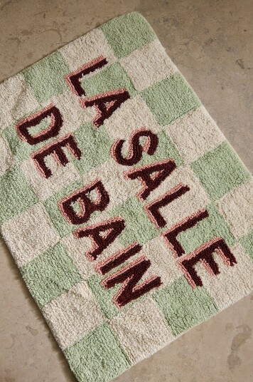 Ellos Home Badematte Bathmat Paris Grønn