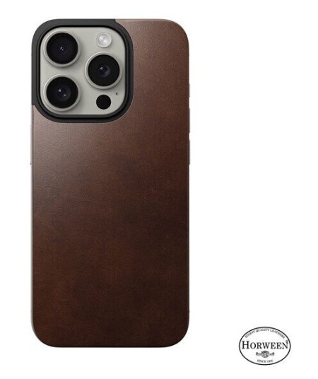 Nomad Magnetic Horween Leather Back - brown - iPhone 15 Pro Nomad Magnetic Horween Leather Back - brown - iPhone 15 Pro