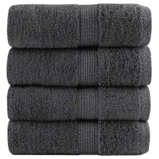 Premium gjestehåndklær SOLUND 4 stk antrasitt 30x50 cm 600gsm Premium gjestehåndklær SOLUND 4 stk antrasitt 30x50 cm 600gsm