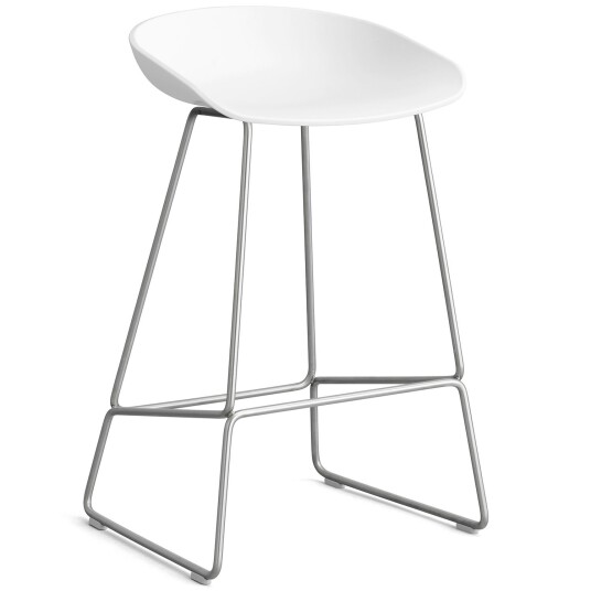 Hay AAS 38 2.0 Barstol 65 cm Rustfritt Stål / Hvit