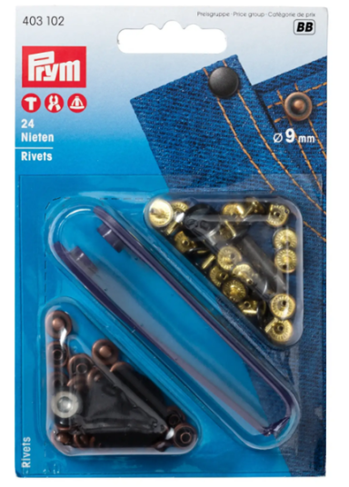 Niter universal 24 stk x 9 mm svart