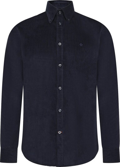 Morris Douglas Cord Shirt Slim Fit BLUE XS