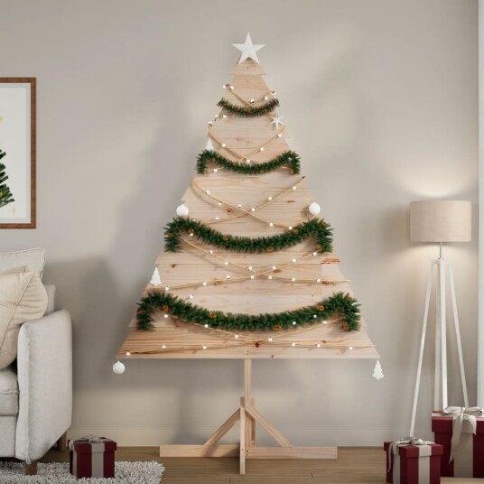 Vidaxl Juletre av tre til pynt 180 cm heltre