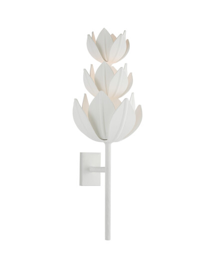 Visual Comfort Alberto Extra Large Three Tier Sconce Plaster White