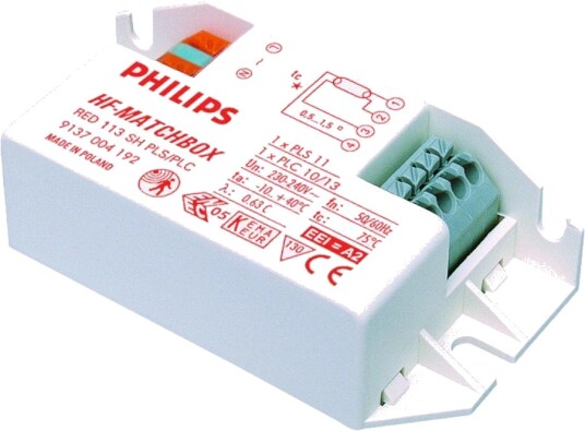 Philips HF-Matchbox Red 118 SH PL-C/PL-T for 1x18W Philips HF-Matchbox Red 118 SH PL-C/PL-T for 1x18W