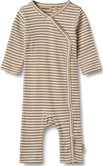 Wheat Wrapsuit Everest Baby Stone Stripe (56/1 mnd)